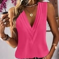 thumbnail image 1 of Timegard Womens Tank Tops Plus Size V Neck Pleated Fitting Comfy Tee Shirts Sleeveless Summer Travel Tee, 1 of 7