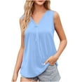 thumbnail image 1 of Timegard Womens Tank Tops Ruched Solid Color Loose Sleeveless Tops Casual Comfy Lightweight Tee Shirts, 1 of 6