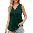 thumbnail image 1 of Timegard Womens Tank Tops Ruched Solid Color Loose Sleeveless Tops Casual Comfy Lightweight Tee Shirts, 1 of 6