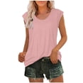 thumbnail image 1 of Timegard Womens Tank Tops Scoop Neck Cap Sleeve Comfy Summer Casual Loose Shirts Tops Blouse Basic Tee, 1 of 6
