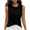 thumbnail image 1 of Timegard Womens Tank Tops Sleeveless Solid Color Comfy Crewneck Basic Tee Casual Fitting Shirts Summer, 1 of 7