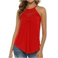 thumbnail image 1 of Timegard Womens Tank Tops Summer Casual Irregularly Lace Ruched Loose Comfy Sleeveless Tops Beach, 1 of 7