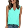 thumbnail image 1 of Timegard Womens Tank Tops V Neck Solid Color Fitting Comfy Sleeveless Top Summer Casual Basic Tee Shirts, 1 of 7