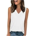 thumbnail image 1 of Timegard Womens Tank Tops V Neck Solid Color Fitting Comfy Sleeveless Top Summer Casual Basic Tee Shirts, 1 of 7