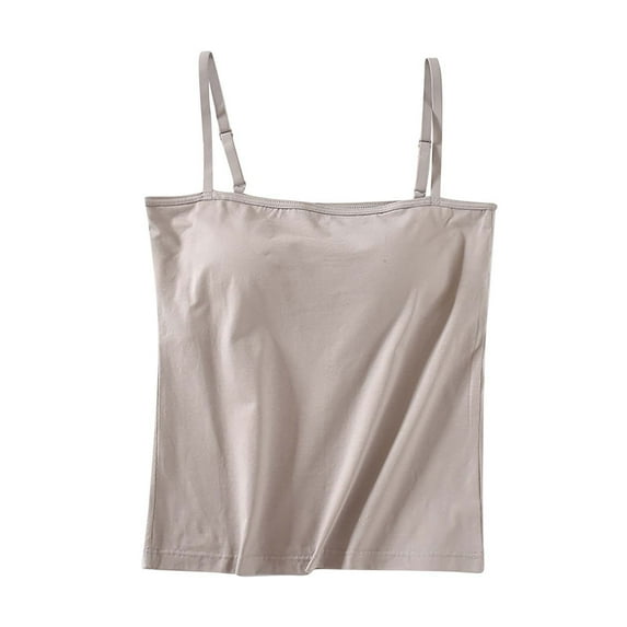 Timegard Womens Tank Tops with Built in Bras Adjustable Strap Sleeveless Basic Tee Comfy Summer Tops Camis