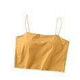 thumbnail image 1 of Timegard Womens Tank Tops with Built in Bras Cropped Spaghetti Strap Sleeveless Comfy Camis Basic Tee, 1 of 7