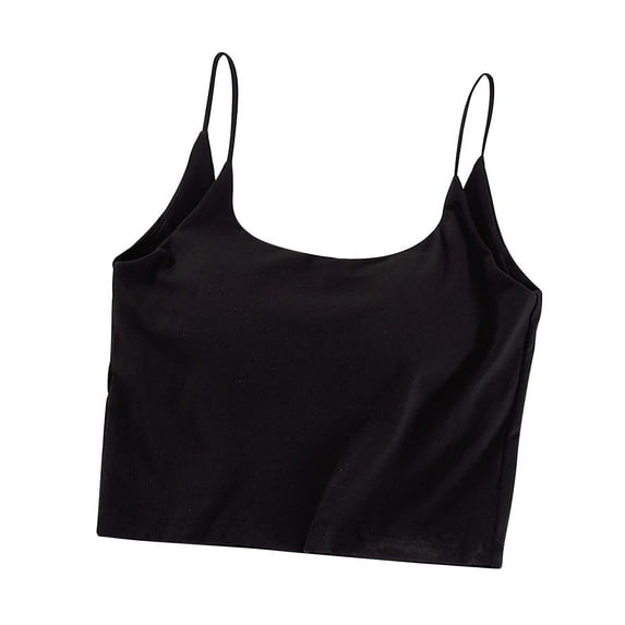Timegard Womens Tank Tops with Built in Bras Summer Square Neck Spaghetti Strap Comfy Basic Tee Camis