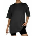 thumbnail image 1 of Timegard Womens Tops Short Sleeve Crewneck Loose Comfy Basic Tee Casual Drop Shoulder Oversized Top, 1 of 6