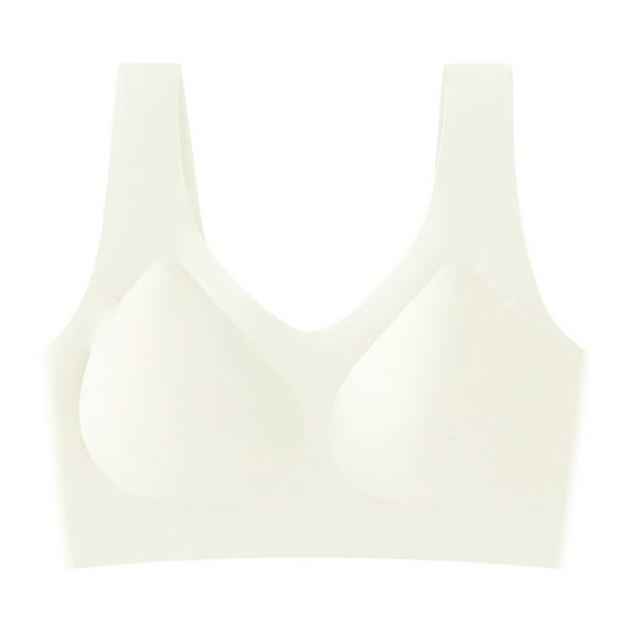 Timegard Womens Wireless Bras Full Support Wide Strap Seamless Comfortable Everyday Bras Solid Color