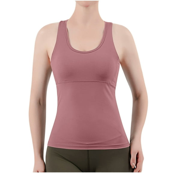 Timegard Womens Workout Tank Top U Neck Sleeveless Skinny Fitting Breathable Running Gym Yoga Tee