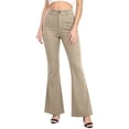 thumbnail image 1 of Timegard Work Pants for Women Button High Waist Flare Leg Loose Fitting Business Casual Office Suit Pants(XXS,Khaki), 1 of 9