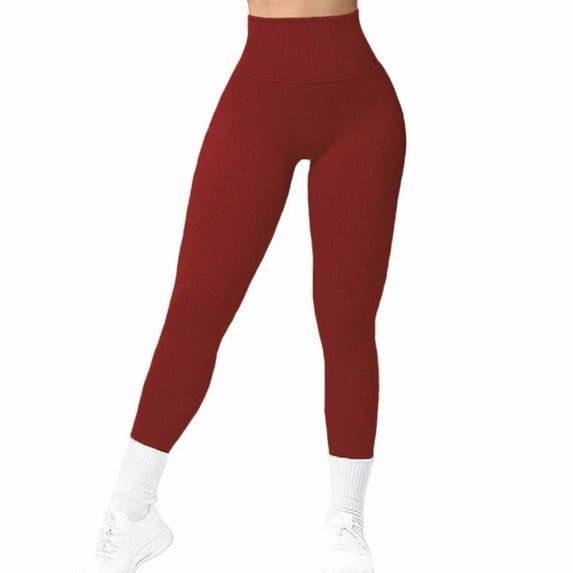 Timegard Workout Pants for Women High Waist Skinny Stretch Leggings Butt Lifting Yoga Pants Solid Color