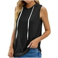 thumbnail image 1 of Timegard Workout Tank Tops for Women Crew Neck Comfy Athletic Breathable Sleeveless Hooded Tshirt Top, 1 of 4