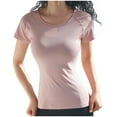 thumbnail image 1 of Timegard Workout Tops for Women Quick Dry Slim Stretch Yoga Gym Tee Shirts Athletic Breathable Tops, 1 of 7