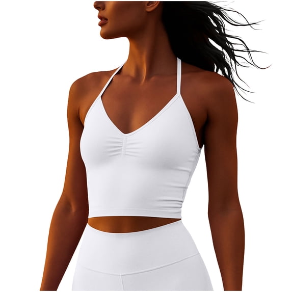 Timegard Workout Tops for Women V Neck Tank Tops Slim Stretch Yoga Gym Running Sleeveless Tee Shirts Camis