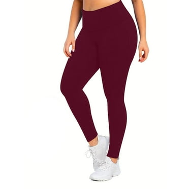 Timegard Yoga Legging Pants for Women Plus Size Fall Winter Casual Skinny Thick Stretch Pants Solid Color