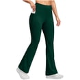thumbnail image 1 of Timegard Yoga Pants Women High Waist Boot Cut Stretch Lightfleece Workout Legging Pants with Pockets, 1 of 9