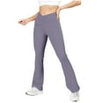 thumbnail image 1 of Timegard Yoga Pants Women High Waist Crisscross Flare Leggings Stretch Workout Gym Pants with Pockets, 1 of 5