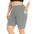 thumbnail image 1 of Timegard Yoga Shorts for Women Plus Size Skinny Stretch Comfy Short Leggings Running Shorts with Pockets, 1 of 6