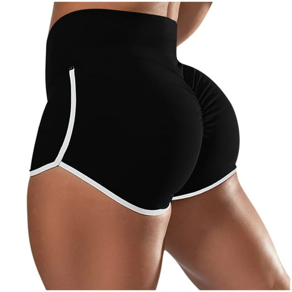 Timegard Yoga Shorts for Women Ruched High Waist Stretch Slim Athletic Gym Workout Running Shorts