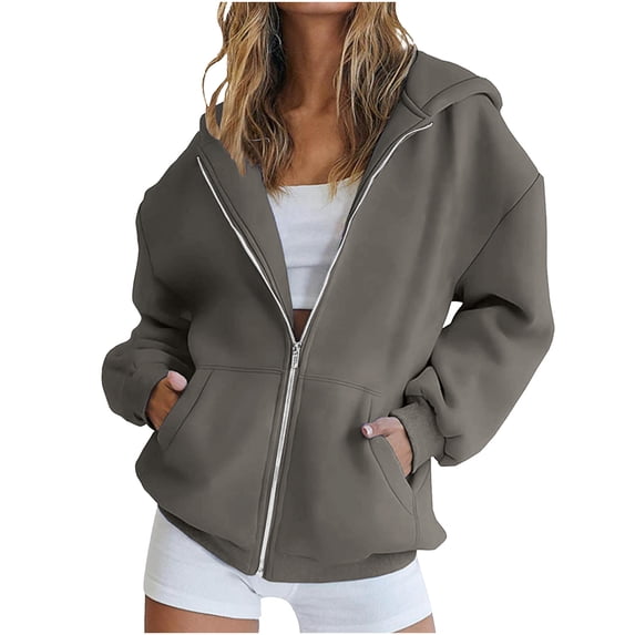 Timegard Sweatshirt Jackets for Women Zip up Hoodies Long Sleeve Pullover Fall Clothing with Pockets
