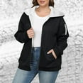 thumbnail image 1 of Timegard Zip up Sweatshirts for Women Plus Size Fall Winter Fleece Thick Hoodies Jackets Long Sleeve Outwear, 1 of 9