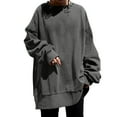 thumbnail image 1 of Timegrad Crewneck Sweatshirts for Women Plus Size Casual Loose Drop Shoulder Long Sleeve Pullover Tops, 1 of 6