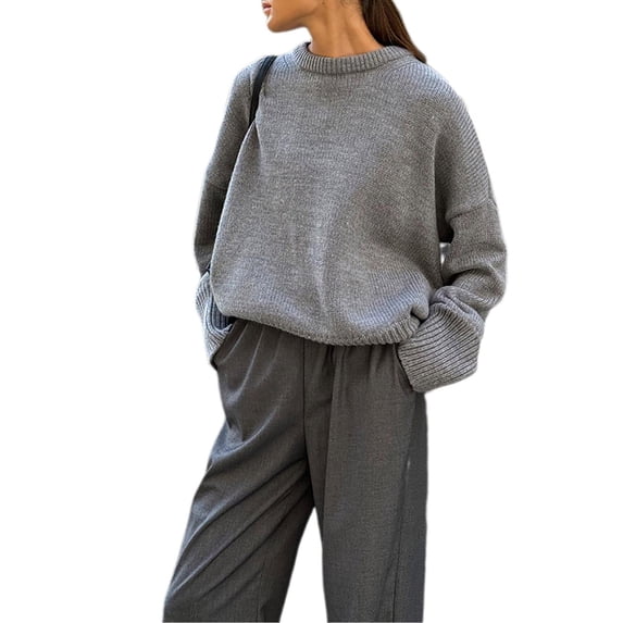 Mlzmgr Sweaters for Women Oversized Long Sleeve Pullover Tops Loose Comfy Crewneck Blouses Fall Winter