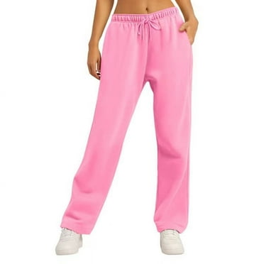Timegrad Sweatpants for Women Fall Casual Loose Comfy Straight Leg Trousers Solid Color Joggers Pants