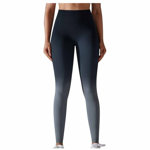 Timegrad Workout Pants for Women Stretch Slim Yoga Leggings Gradient Color Butt Lifting Gym Pants Fall