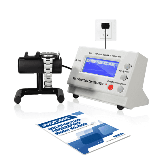 Timegrapher Multifunctional Watch SWANSOFT Tester, Watch Timing Machine for Watchmaker, Watch Calibration Tool for Mechanical Watches, No.1000