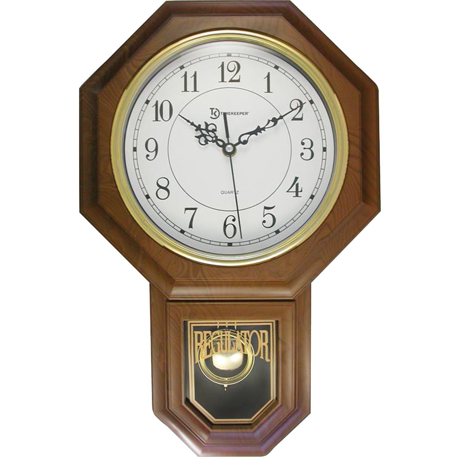 Timekeeper Essex Modern Pendulum Wall Clock, 18.75