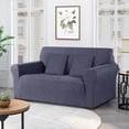 thumbnail image 1 of Timeles 1 Piece Stretch Loveseat Sofa Covers Non Slip Couch Covers Soft Jacquard Sofa Slipcover Washable Furniture Protector with 2 Throw Pillow Covers (2 Seater, Gray), 1 of 7