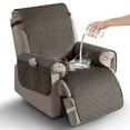 thumbnail image 1 of Timeles 100% Waterproof Recliner Covers, Velvet Recliner Chair Covers with Pockets, 1 Seat Recliner Sofa Covers for Kids & Pets (1 Seater 23", Chocolate), 1 of 7