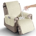 thumbnail image 1 of Timeles 100% Waterproof Recliner Covers, Velvet Recliner Chair Covers with Pockets, 1 Seat Recliner Sofa Covers for Kids & Pets (1 Seater 23", Cream), 1 of 7
