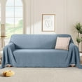 thumbnail image 1 of Timeles Couch Covers Washable Oversized Sofa Slipcovers with Tassels Sectional Couch Cover Soft Sofa Blanket Durable Furniture Protector for Kids Pets (71" x 150", Blue), 1 of 7