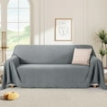 thumbnail image 1 of Timeles Couch Covers Washable Sofa Slipcovers with Tassels Sectional Couch Cover Soft Sofa Blanket Durable Furniture Protector for Kids Pets (71" x 134", Grey), 1 of 7