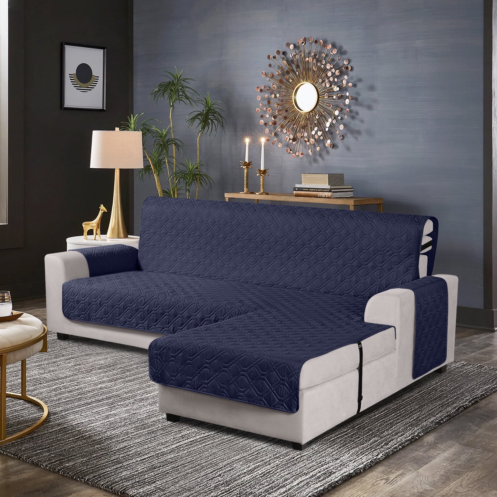 Timeles Waterproof Sectional Sofa Covers 1 Piece L Shaped Couch ...
