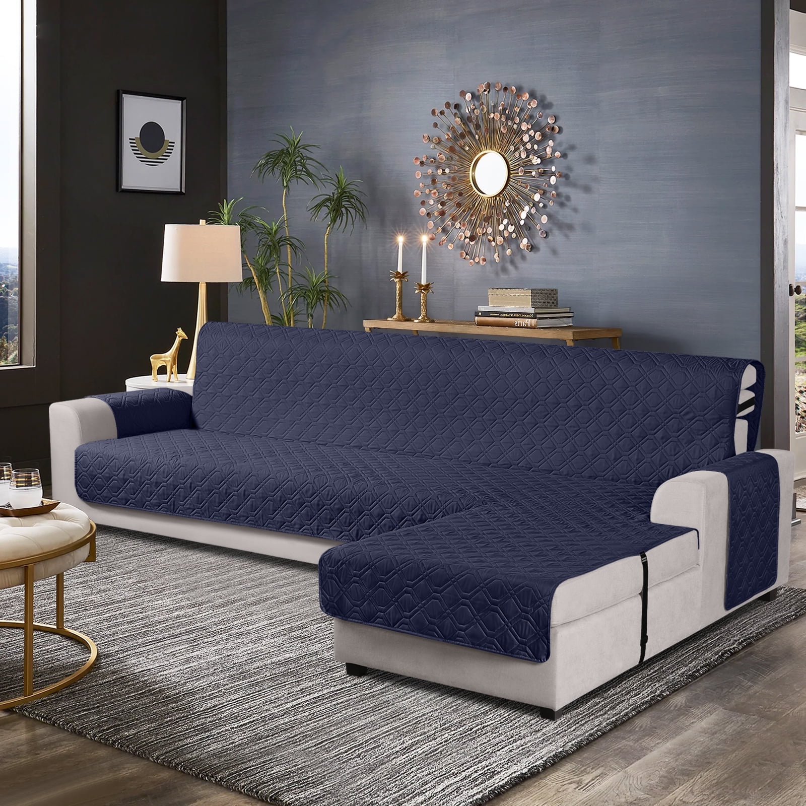 Timeles Waterproof Sectional Sofa Covers 1 Piece L Shaped Couch ...