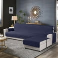 thumbnail image 1 of Timeles Waterproof Sectional Sofa Covers 1 Piece L Shaped Couch Slipcover Reversible Chaise Lounge Cover for Sectional Sofa Furniture Protector Cover for Kids Pets (X-Large, Dark Blue), 1 of 7