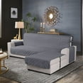 thumbnail image 1 of Timeles Waterproof Sectional Sofa Covers 1 Piece L Shaped Couch Slipcover Reversible Chaise Lounge Cover for Sectional Sofa Furniture Protector Cover for Kids Pets (Small, Dark Gray), 1 of 7