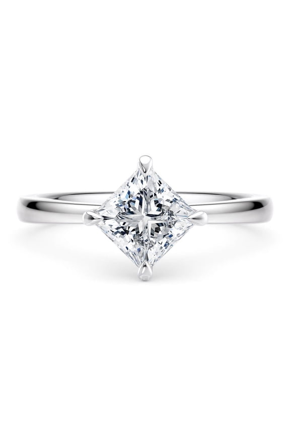 Timeless 1.5 Ct Moissanite Solitaire Ring with Hidden Halo – 925 Sterling Silver for Women