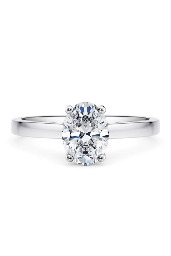 Timeless 1.5 Ct Oval Cut Moissanite Diamond Solitaire Ring with Hidden Halo – 925 Sterling Silver for Women