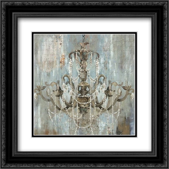 Timeless 2x Matted 20x20 Black Ornate Framed Art Print by Wilson, Aimee