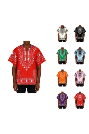 Timeless African Print Tee, Breathable Dashiki Shirt with Geometric Patterns â Plus Size Unisex Tunic Tops