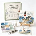 thumbnail image 1 of Timeless American Destinations Sea Glass Art Kit – DIY Mosaic Craft with Colorful Glass Stones, Coastal Wall Art Project for Adults Beginners, Handmade Home Decor Gift, 1 of 5