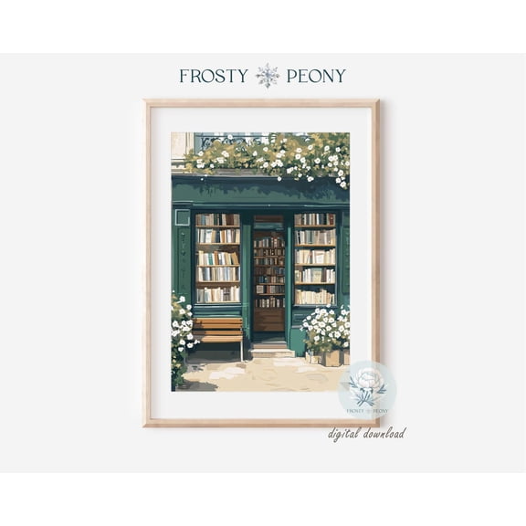 Timeless Bookstore Art Print, Cozy Reading Corner Wall Art, Vintage Library Art, Wall Art, Modern Wall Decor, 24x36 UNFRAMED