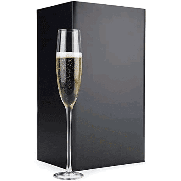 - Timeless Champagne Flutes Set of 6 - Champagne Glasses - Mimosa Glasses, Premium Crystal Stemware, Clear, 5 oz, Hand Blown Glass Champagne Flutes - Hand Crafted by Artisans