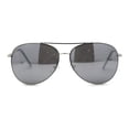 thumbnail image 1 of Timeless Classic Aviator Style Metal Rim Spring Hinge Sunglasses Silver Mirror, 1 of 4