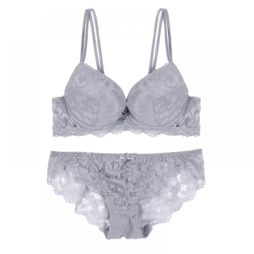 Ladies Lace Floral Ultra Thin Transparent Bra and Brief Sets